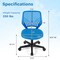 Height-Adjustable Office Desk Chair with Universal Casters and Ergonomic Curved Backrest